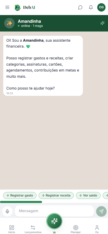 Chat com a Tay no celular